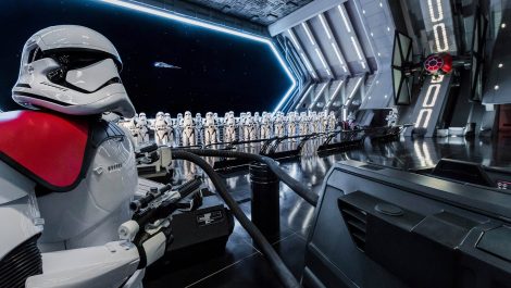 RISE OF THE RESISTANCE -- Disney guests will traverse the corridors of a Star Destroyer and join an epic battle between the First Order and the Resistance – including a face-off with Kylo Ren – when Star Wars: Rise of the Resistance opens Dec. 5, 2019 at Walt Disney World Resort in Florida and Jan. 17, 2020 at Disneyland Resort in California. At 14 acres each, Star Wars: Galaxy’s Edge at Disneyland Park and Disney’s Hollywood Studios is Disney’s largest single-themed land expansion ever. (Joshua Sudock/Disney Parks)